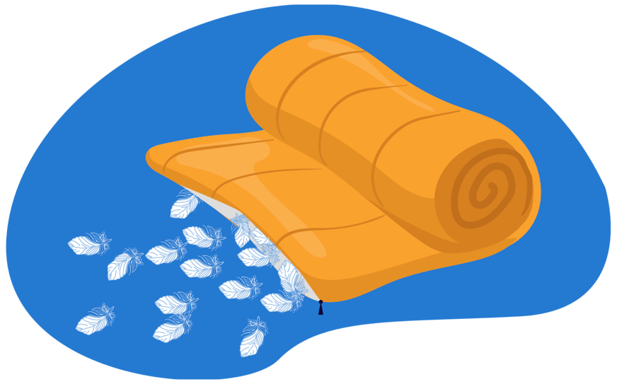 materiales sleeping bag